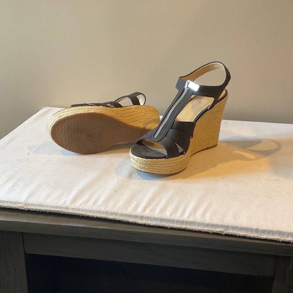 Michael kors Black Wedge Sandals